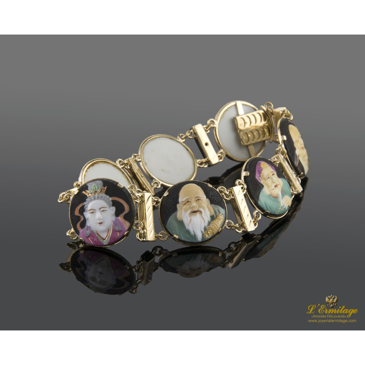 Asombrosamente Inocencia mundo Pulsera Antigua Oro Amarillo Iconos Chinos en oro amarillo · Compra Venta de Relojes de Lujo y Joyas · Joyería L'Ermitage Asombrosamente Inocencia mundo Pulsera Antigua Oro Amarillo Iconos Chinos en oro amarillo · Compra Venta de Relojes de Lujo y Joyas · Joyería L'Ermitage