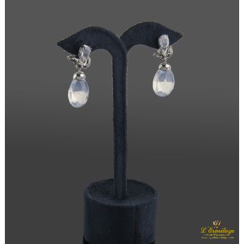 PENDIENTES<BR>PENDIENTES COLGANTES ORO BLANCO PIEDRA... · ref.: (RMX)