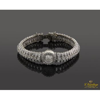 JAEGER-LECOULTRE<BR>VINTAGE SEÑORA ORO BLANCO Y DIAMANTES. · ref.: (AMXM)