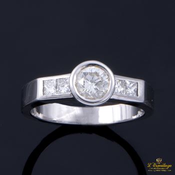 ANILLOS DE COMPROMISO<BR>SORTIJA ORO BLANCO Y DIAMANTES COLOR B... · ref.: PRESENTA CERTIFICADO...