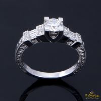 ANILLOS DE COMPROMISO<BR>SORTIJA ORO BLANCO Y DIAMANTES COLOR G...