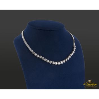 COLLARES<BR>GARGANTILLA ANTIGUA ORO BLANCO Y DIAMA... · ref.: (AMSM)