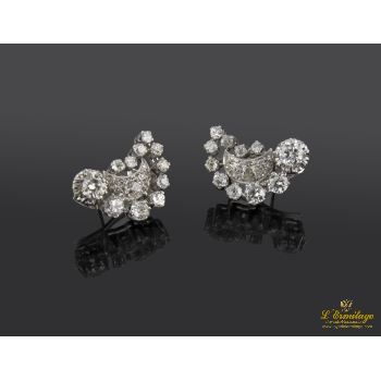 PENDIENTES<BR>PENDIENTES ANTIGUOS ORO BLANCO Y DIAMA... · ref.: (NIAM)