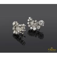 Pendientes antiguos oro blanco y diamantes naturales.