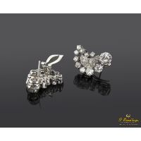 Pendientes antiguos oro blanco y diamantes naturales.