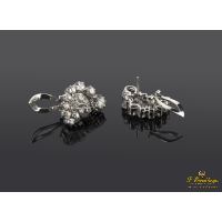 Pendientes antiguos oro blanco y diamantes naturales.