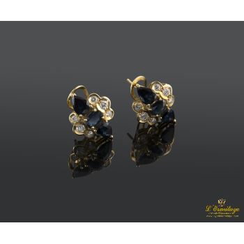 PENDIENTES<BR>PENDIENTES ORO AMARILLO ZAFIROS Y DIAM... · ref.: (NMX)