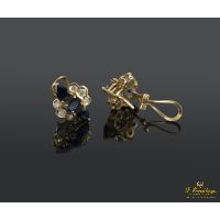 Pendientes oro amarillo zafiros y diamantes