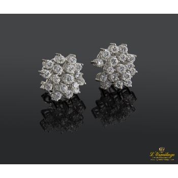 PENDIENTES<BR>PENDIENTES ORO BLANCO Y DIAMANTES. · ref.: (IMX)