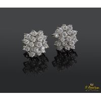 Pendientes oro blanco y diamantes.