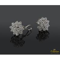 Pendientes oro blanco y diamantes.