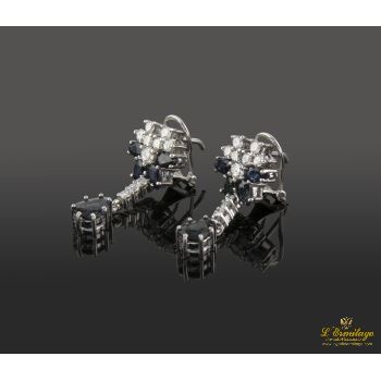 PENDIENTES<BR>PENDIENTES COLGANTES ORO BLANCO ZAFIRO... · ref.: (AIM)