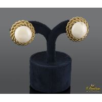 PENDIENTES<BR>PENDIENTES EN ORO AMARILLO Y CORAL DIS...