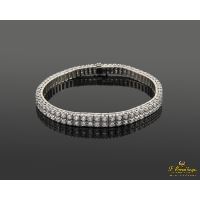 PULSERAS<BR>PULSERA ORO BLANCO Y DIAMANTES.