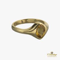 ANILLOS / SORTIJAS<BR>SORTIJA ORO AMARILLO Y CITRINO. 