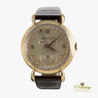 JAEGER-LECOULTRE<BR>ANTIGUO CHRONO TRIPLE DATE  ORO AMARIL...