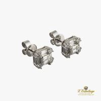 Pendientes oro blanco y diamantes.