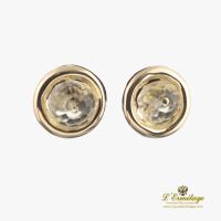 PENDIENTES<BR>PENDIENTES ORO AMARILLO CRISTAL DE ROC...