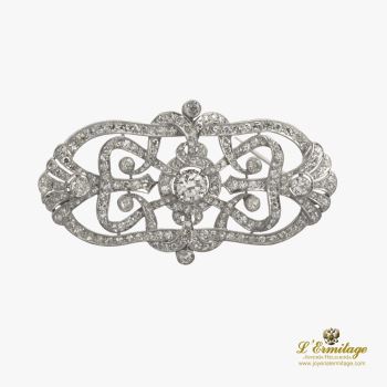 BROCHES / ALFILERES<BR>BROCHE-ALFILER ORO BLANCO Y DIAMANTES ... · ref.: (AMAM)