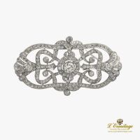 BROCHES / ALFILERES<BR>BROCHE-ALFILER ORO BLANCO Y DIAMANTES ...