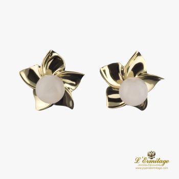 PENDIENTES<BR>PENDIENTES ORO AMARILLO PIEDRA LUNA · ref.: (ANM)