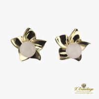 PENDIENTES<BR>PENDIENTES ORO AMARILLO PIEDRA LUNA