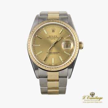 ROLEX<BR>DATE ACERO Y ORO CABALLERO 34MM · ref.: 15223