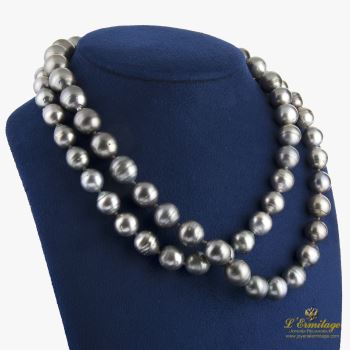 COLLARES<BR>COLLAR PERLAS NEGRAS NATURALES DE TAHI... · ref.: (NMXM)