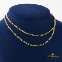 COLLARES<BR>CADENA LARGA ORO AMARILLO Y DIAMANTES ...