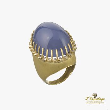 ANILLOS / SORTIJAS<BR>SORTIJA ORO AMARILLO PIEDRA LUNA · ref.: (RAM)