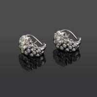 Pendientes oro blanco y diamantes