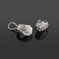 Pendientes oro blanco y diamantes