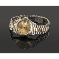 Lady-datejust oro blanco oro amarillo y diamantes president 26mm 