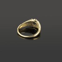 Sortija oro amarillo zafiro y diamantes