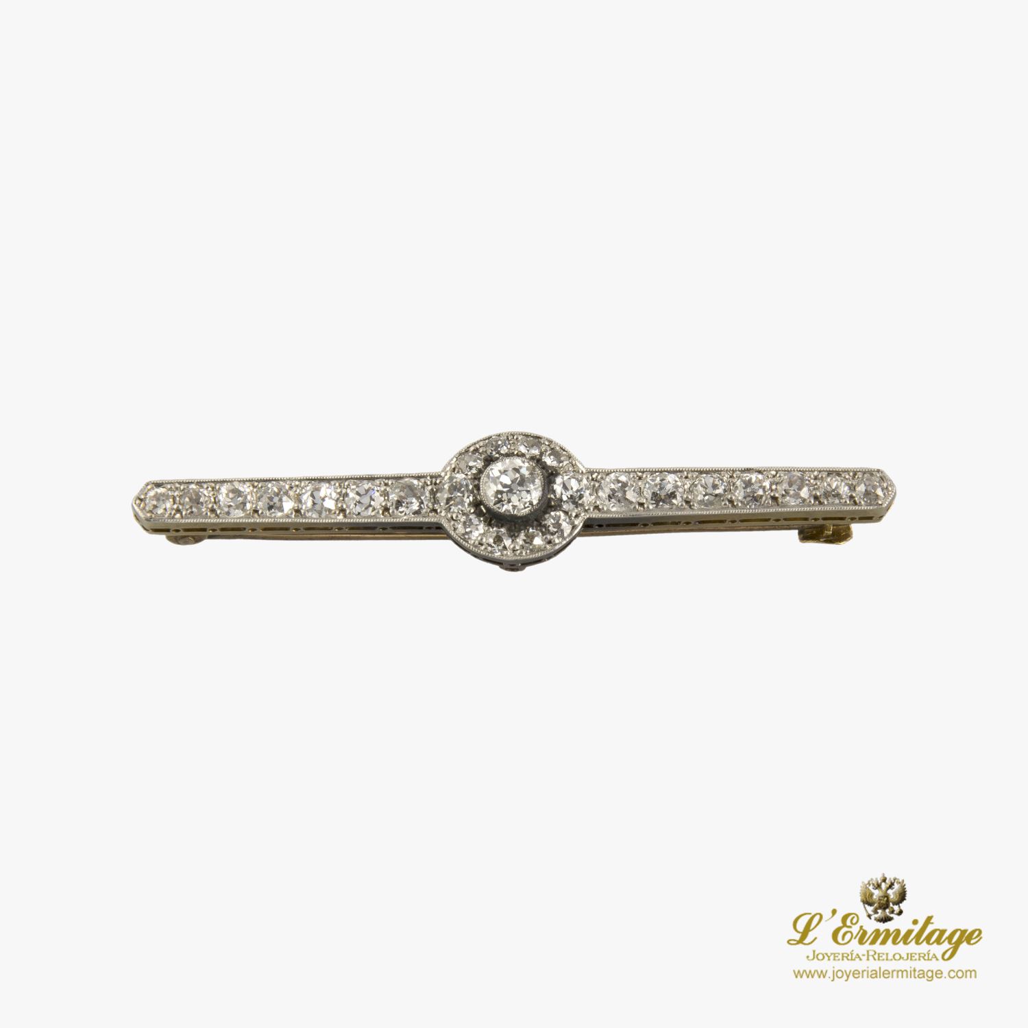 Broche-Alfiler Antiguo Oro Y Diamantes Talla Antigua en oro amarillo y oro blanco · Compra Venta de Relojes de Lujo y Joyas · Joyería