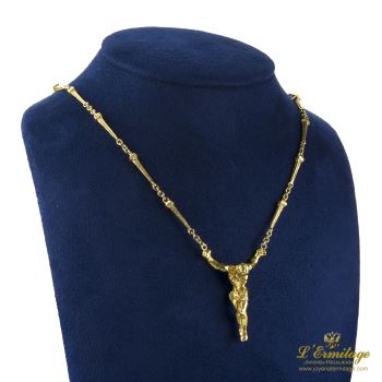 COLLARES<BR>COLLAR CRISTO DALÍ ORO AMARILLO · ref.: (NCMX)