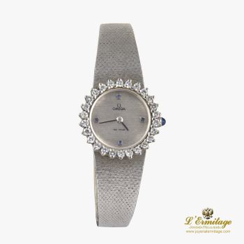 OMEGA<BR>DE VILLE ORO BLANCO Y DIAMANTES CUERDA... · ref.: (NXAI)