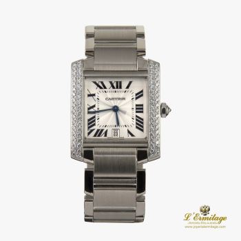 CARTIER<BR>TANK FRANCAISE ORO BLANCO Y DIAMANTES ... · ref.: 2366