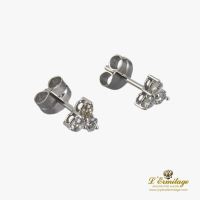 Pendientes dormilonas oro blanco