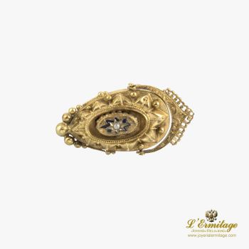 BROCHES / ALFILERES<BR>BROCHE-ALFILER ANTIGUO ORO AMARILLO · ref.: (OI)