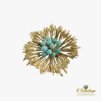 BROCHES / ALFILERES<BR>BROCHE-ALFILER ANTIGUO ORO AMARILLO Y ...