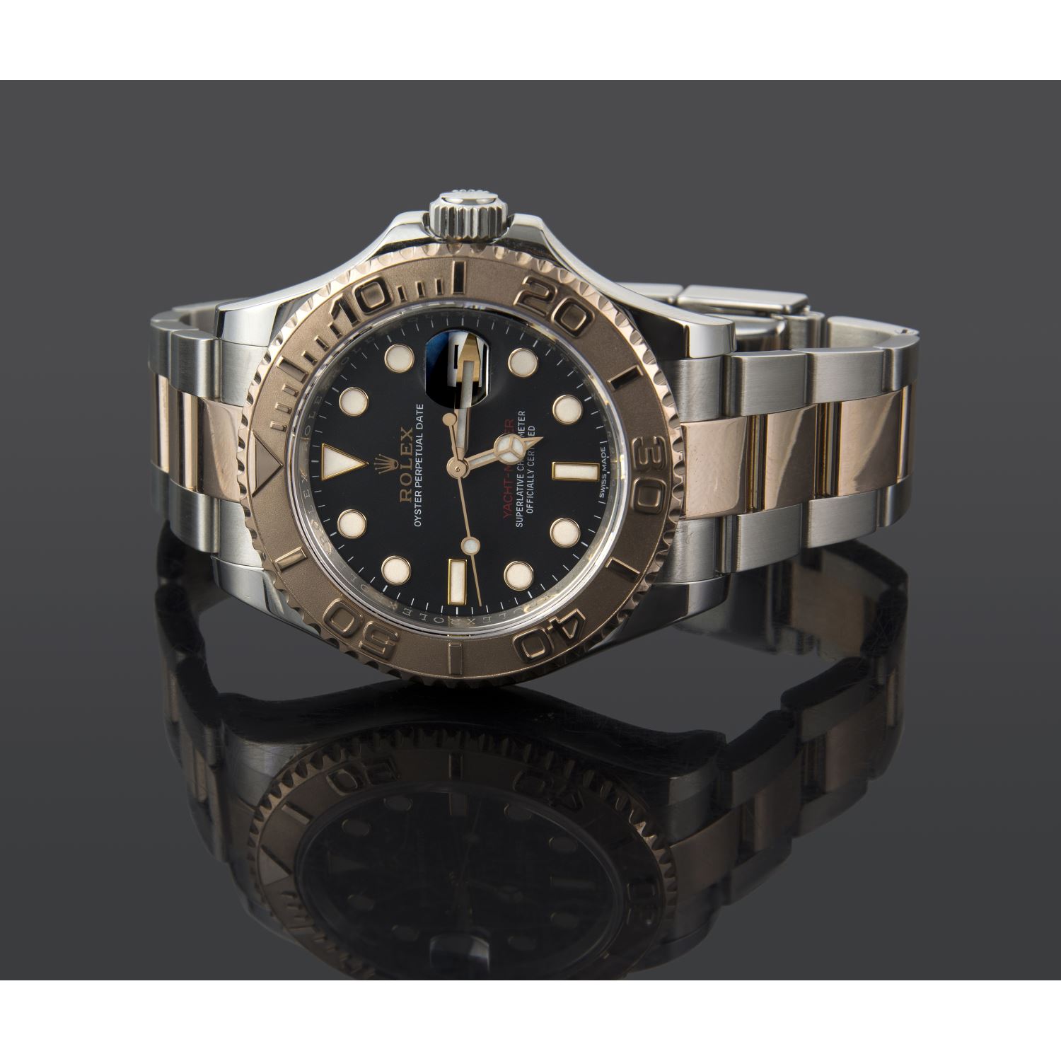 yacht master acero y oro