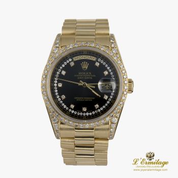 ROLEX<BR>DAY-DATE PRESIDENT ORO AMARILLO Y DIAM... · ref.: 18238