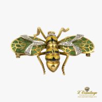 BROCHES / ALFILERES<BR>BROCHE-ALFILER ABEJA ORO AMARILLO ESMA...