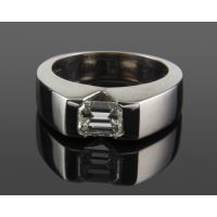 ANILLOS DE COMPROMISO<BR>SORTIJA SOLITARIO ORO BLANCO COLOR H, ...