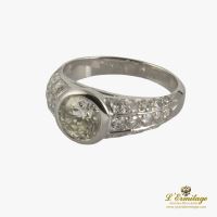 ANILLOS DE COMPROMISO<BR>SORTIJA ORO BLANCO Y DIAMANTES COLOR L...