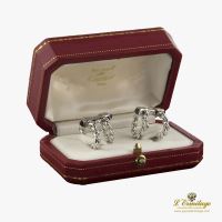 GEMELOS<BR>GEMELOS CARTIER ORO BLANCO TRENZADOS. ...