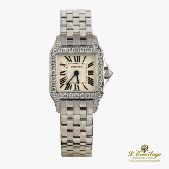 CARTIER<BR>SANTOS DEMOISELLE ORO BLANCO Y DIAMANT... · ref.: 2700