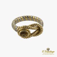 Anillo cartier nudo de hércules acero y oro citrino. Talla nº: 14. 