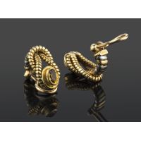 Pendientes cartier nudo de hércules acero y oro citrino 